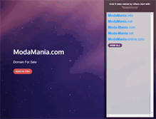 Tablet Screenshot of modamania.com